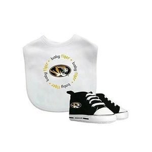 MIZZOU TIGERS BABY BIB PRE WALKER SHOES NEWBORN